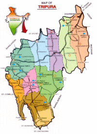 त्रिपुरा का मानचित्र