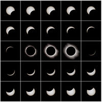 सूर्य ग्रहण के कई दृश्य