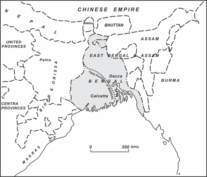 चित्र:Partition of bengal 1905.gif