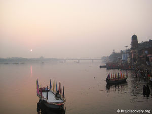 यमुना नदी का सुन्दर दृश्य, मथुरा