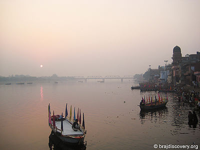 यमुना नदी का सुन्दर दृश्य, मथुरा
