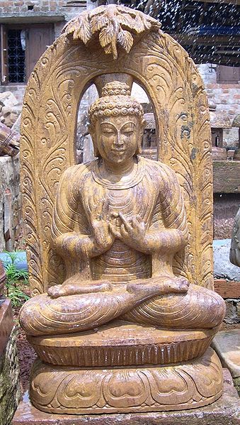 चित्र:Buddha Under Pipal Tree.jpg