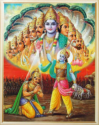 श्रीकृष्ण का अर्जुन को गीता उपदेश देना