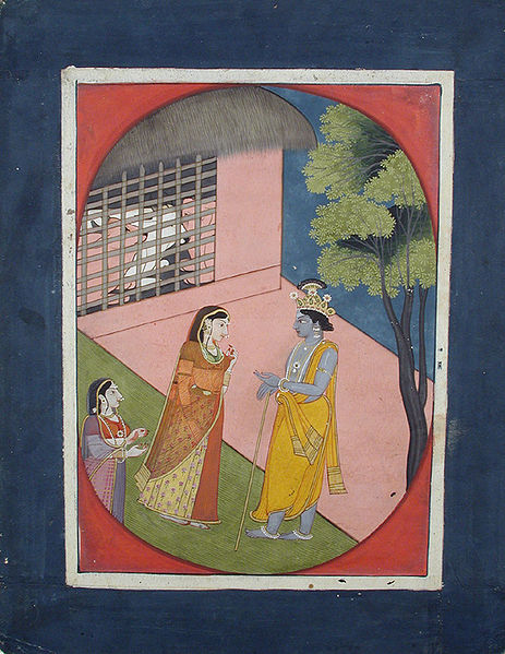 चित्र:Krishna-And-Radha-Near-The-Cowshed.jpg