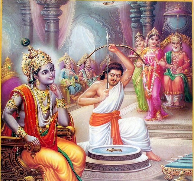चित्र:Arjuna-Targets-Fish.jpg